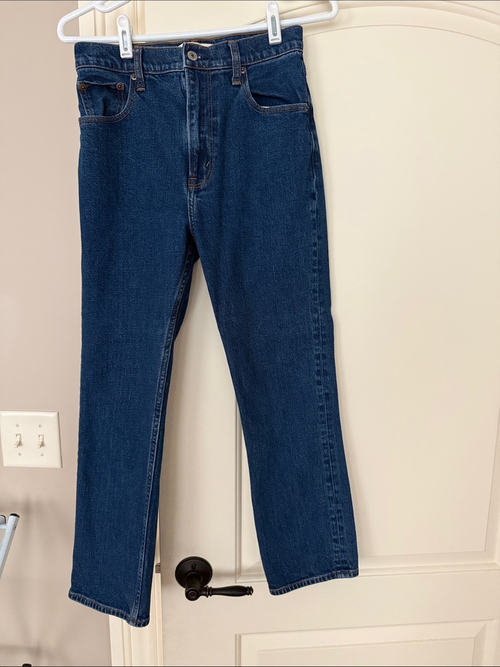 Abercrombie women’s ankle straight ultra high rise jeans